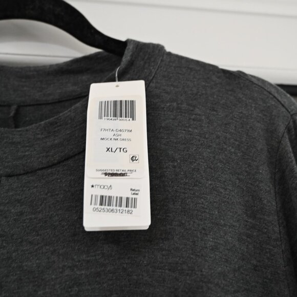 Eileen Fisher Size XL Lightweight Tencel Stretch Jersey Mock Neck Midi Dress NWT - Picture 5 of 11